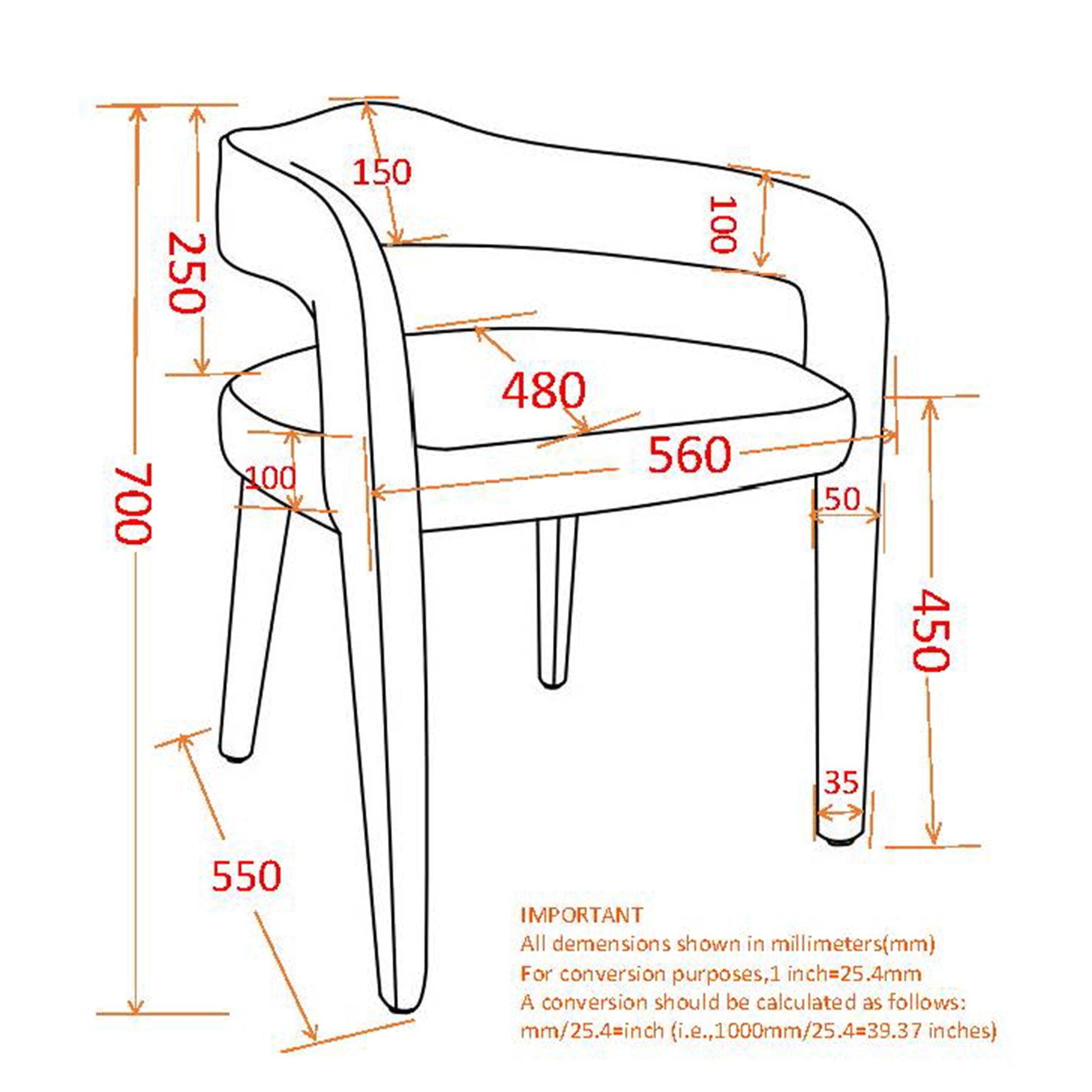 Dining Chairs Set of 2 | Caden Tan Leather - Your Bar Stools Canada