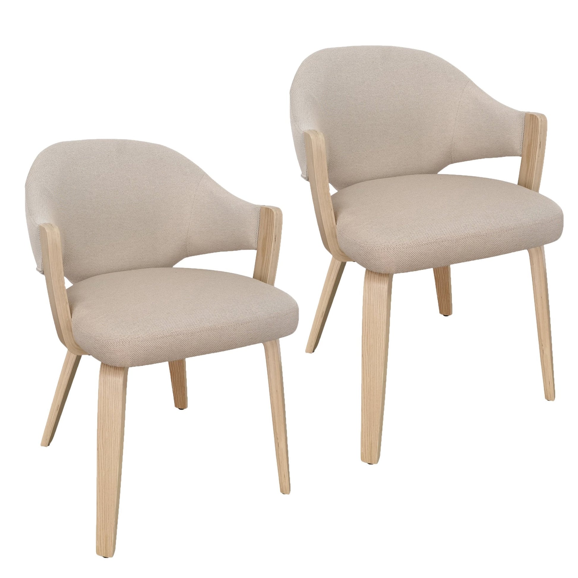 Dining Chairs Set of 2 | Freya Upholstered Beige|Natural - Your Bar Stools Canada