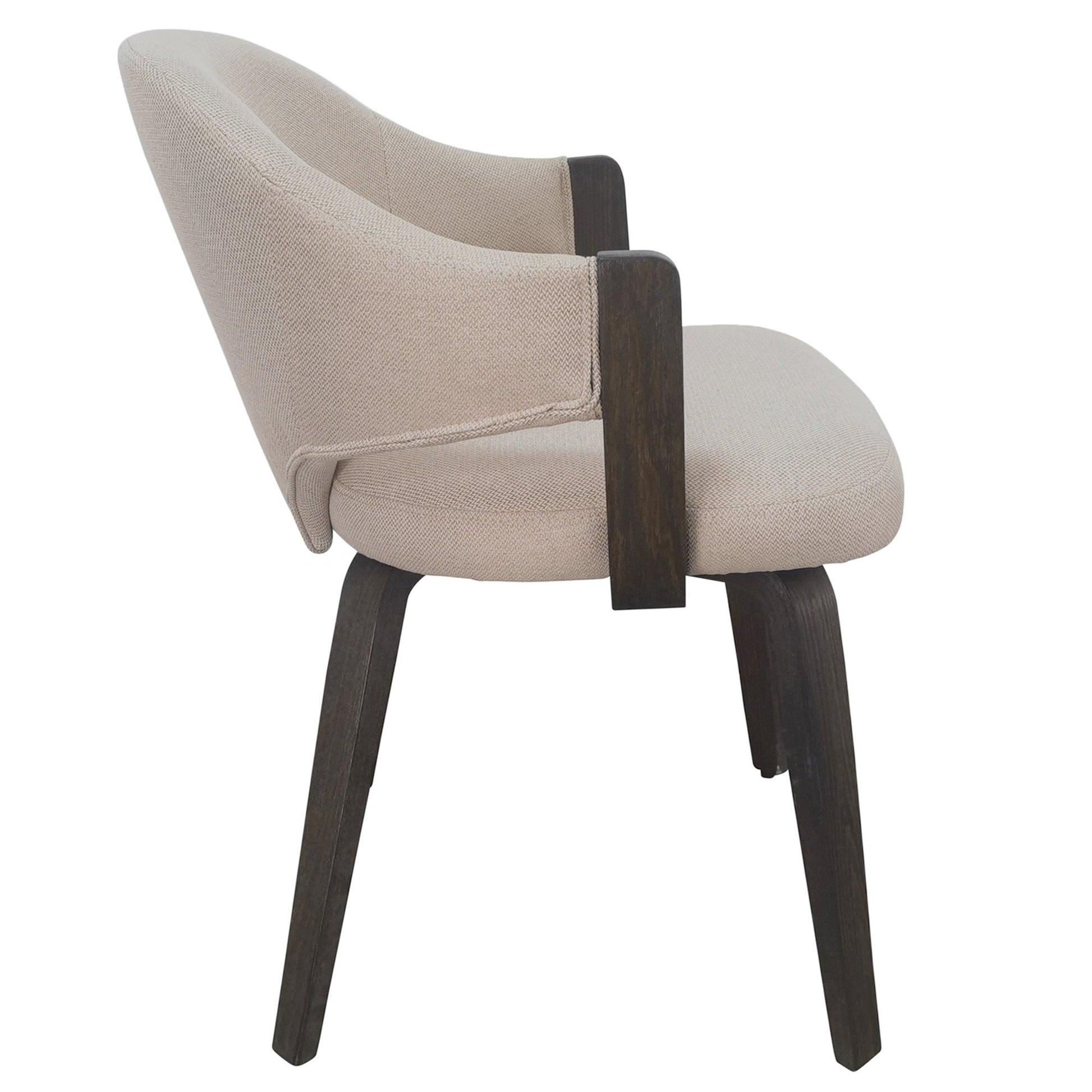 Dining Chairs Set of 2 | Freya Upholstered Beige|Walnut - Your Bar Stools Canada