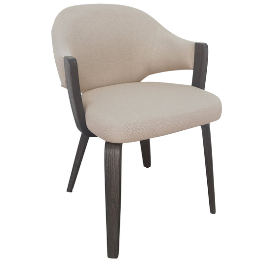 Dining Chairs Set of 2 | Freya Upholstered Beige|Walnut - Your Bar Stools Canada