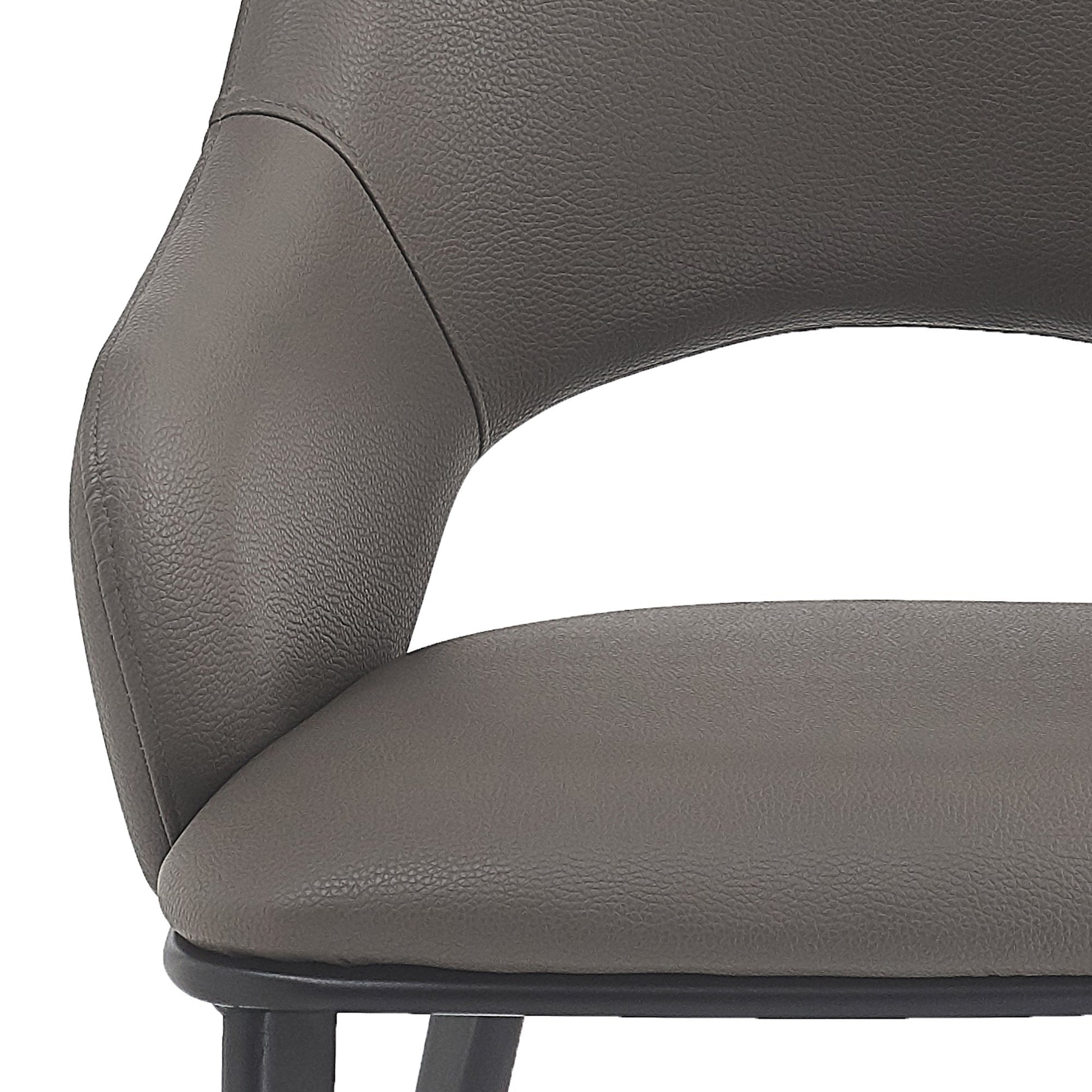 Dining Chairs set of 4 Denzel Grey Leather - Your Bar Stools Canada