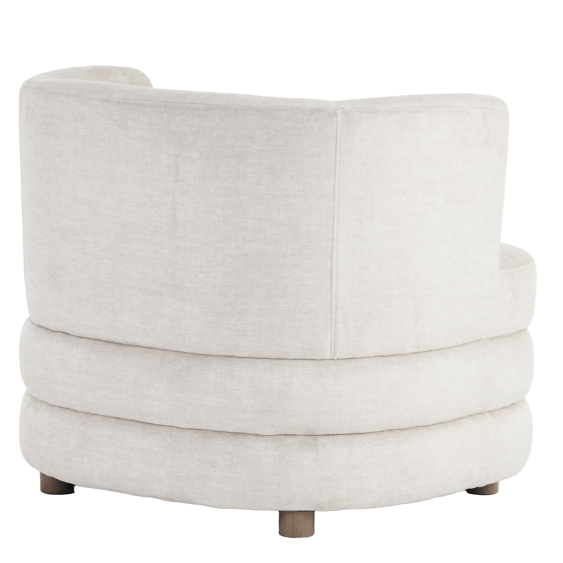 Dorian Beige Curved Base Velvet Accent Chair - Your Bar Stools Canada
