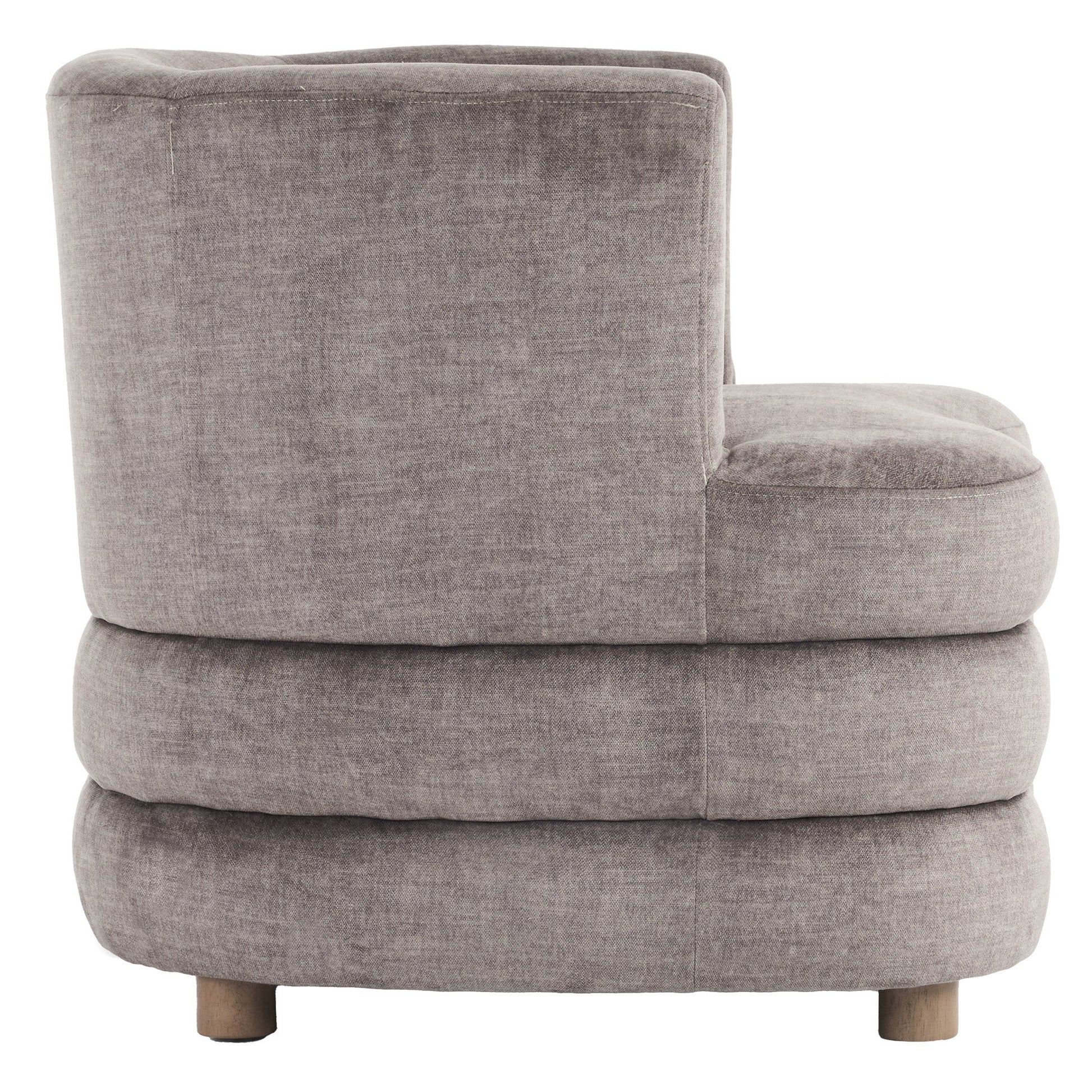 Dorian Taupe Curved Base Velvet Accent Chair - Your Bar Stools Canada