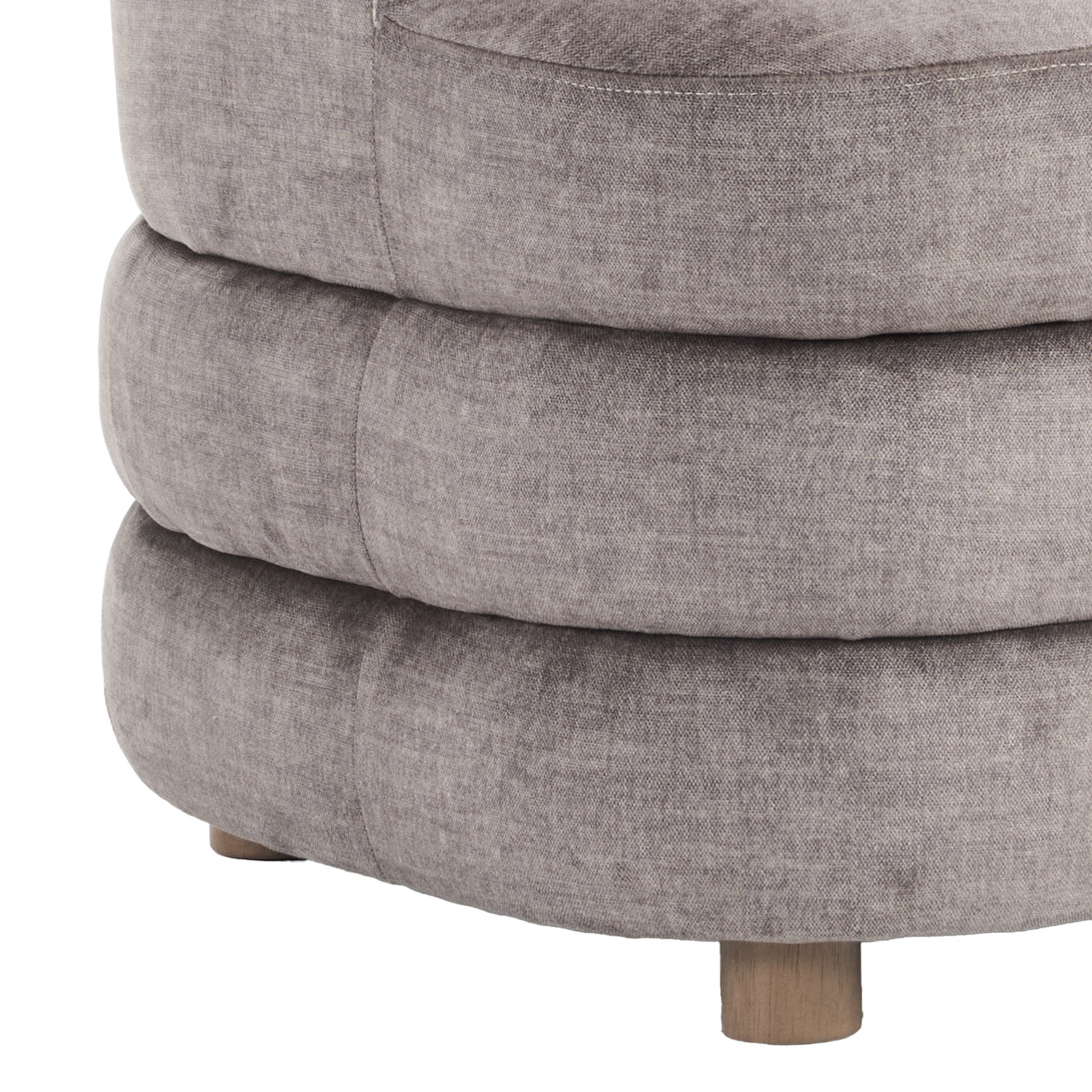 Dorian Taupe Curved Base Velvet Accent Chair - Your Bar Stools Canada