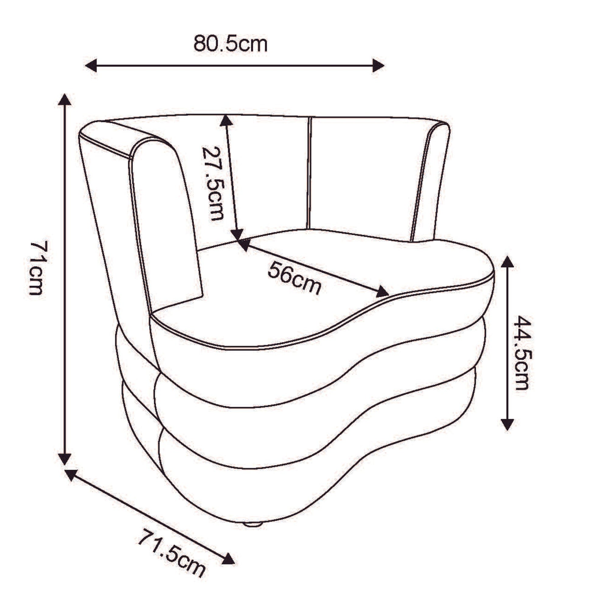 Dorian Taupe Curved Base Velvet Accent Chair - Your Bar Stools Canada