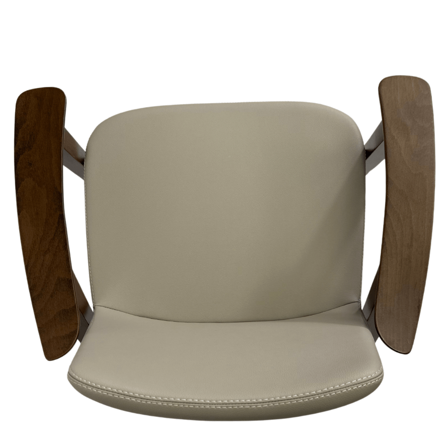 Eiffel Beige High Back Chair with Arms - Your Bar Stools Canada