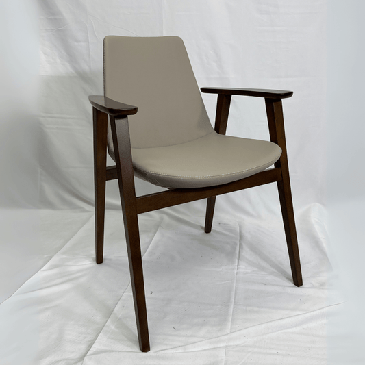 Eiffel Beige High Back Chair with Arms - Your Bar Stools Canada