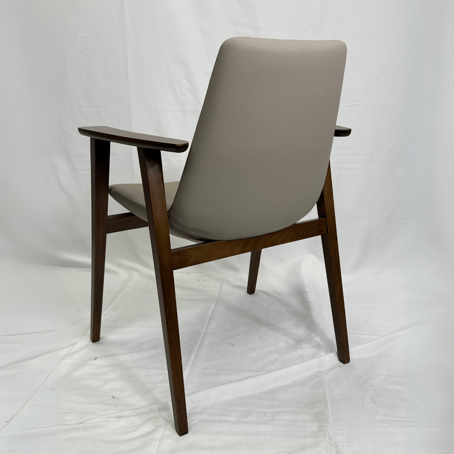 Eiffel Beige High Back Chair with Arms - Your Bar Stools Canada