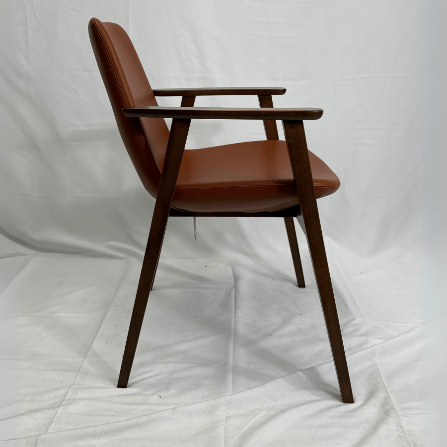 Eiffel Brown High Back Chair with Arms - Your Bar Stools Canada