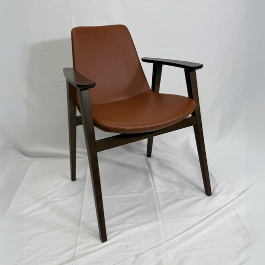 Eiffel Brown High Back Chair with Arms - Your Bar Stools Canada