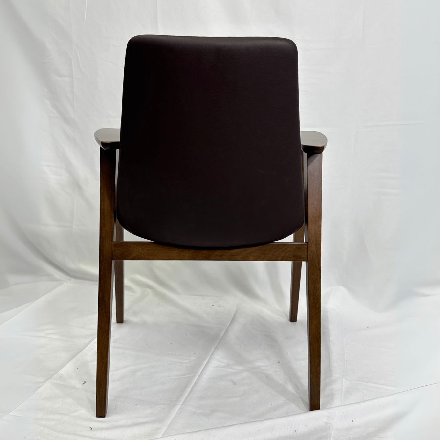 Eiffel Brown Leather Armchair - Your Bar Stools Canada