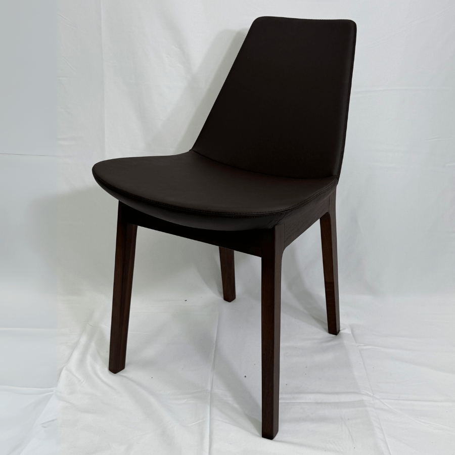 Eiffel HB Brown Leather Dining Chairs - Your Bar Stools Canada