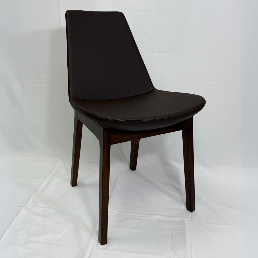 Eiffel HB Brown Leather Dining Chairs - Your Bar Stools Canada