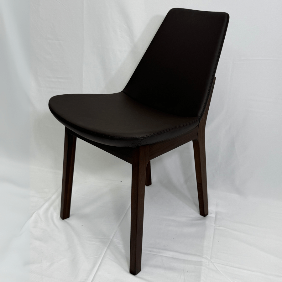 Eiffel HB Brown Leather Dining Chairs - Your Bar Stools Canada