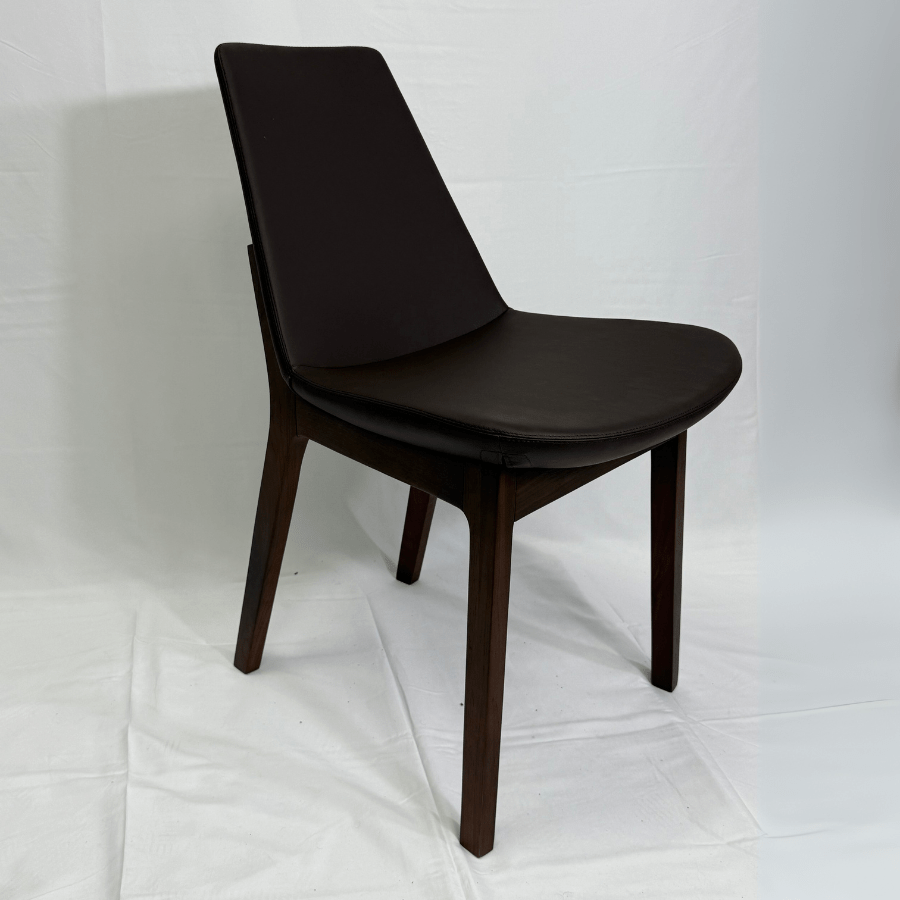 Eiffel HB Brown Leather Dining Chairs - Your Bar Stools Canada