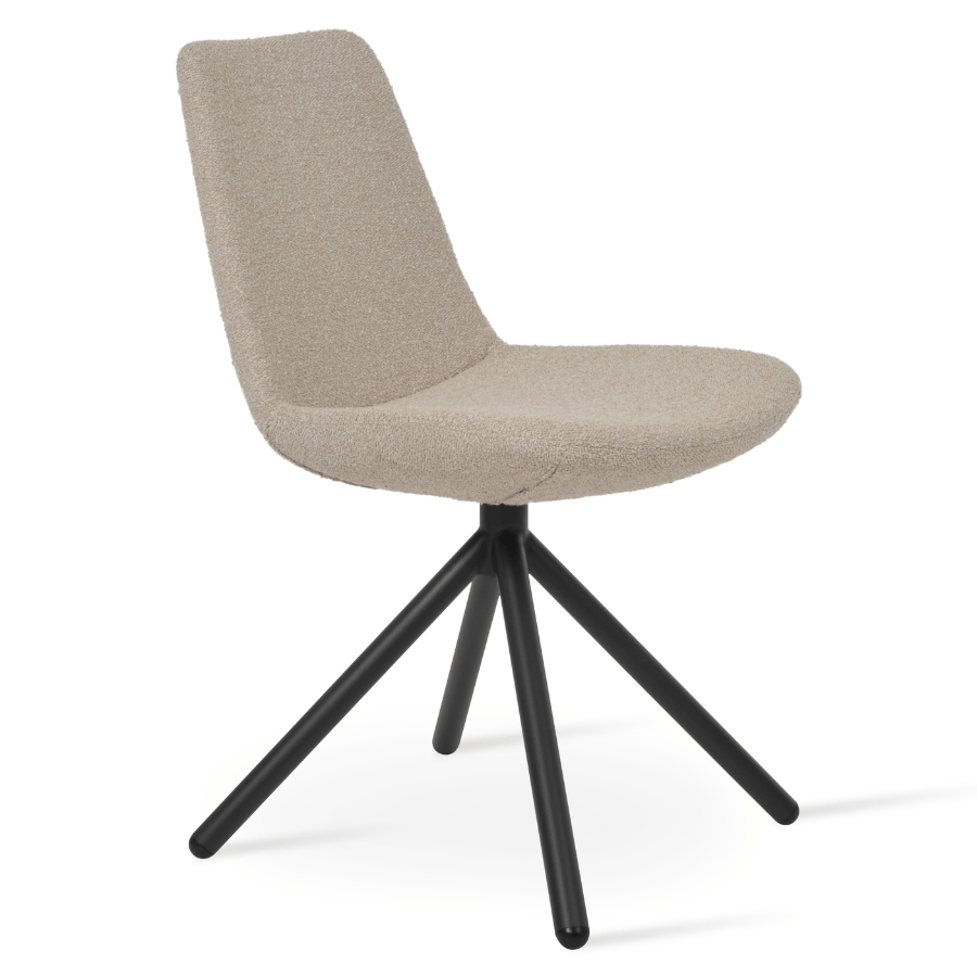 Eiffel Swivel Dining Chairs | Beige Boucle - Your Bar Stools Canada
