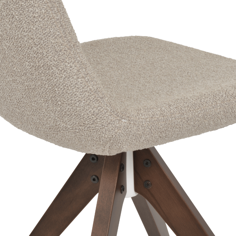Eiffel Swivel Dining Chairs | Beige Boucle - Your Bar Stools Canada