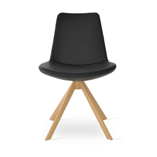 Eiffel Swivel Dining Chairs | Black Leather - Your Bar Stools Canada