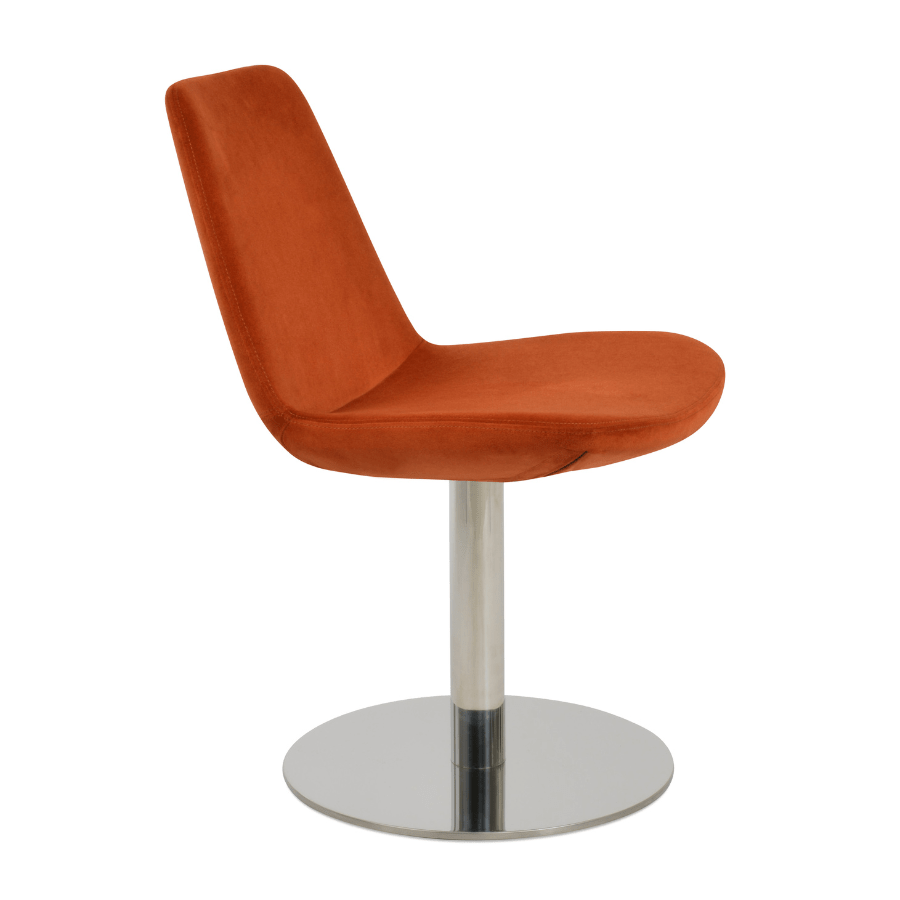 Eiffel Swivel Dining Chairs | Orange Velvet - Your Bar Stools Canada