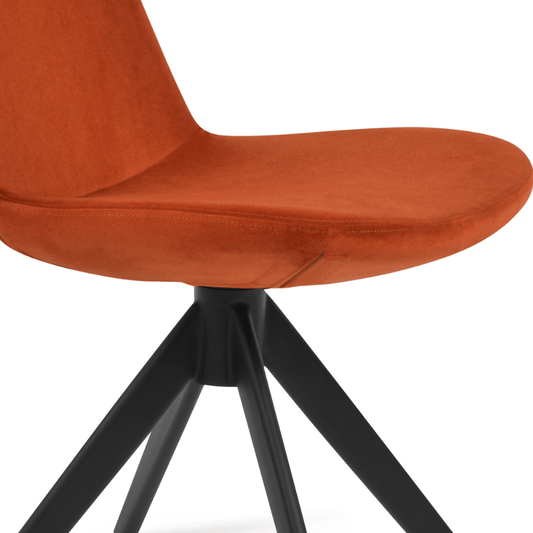 Eiffel Swivel Dining Chairs | Orange Velvet - Your Bar Stools Canada