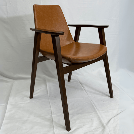 Eiffel Tan High Back Chair with Arms - Your Bar Stools Canada