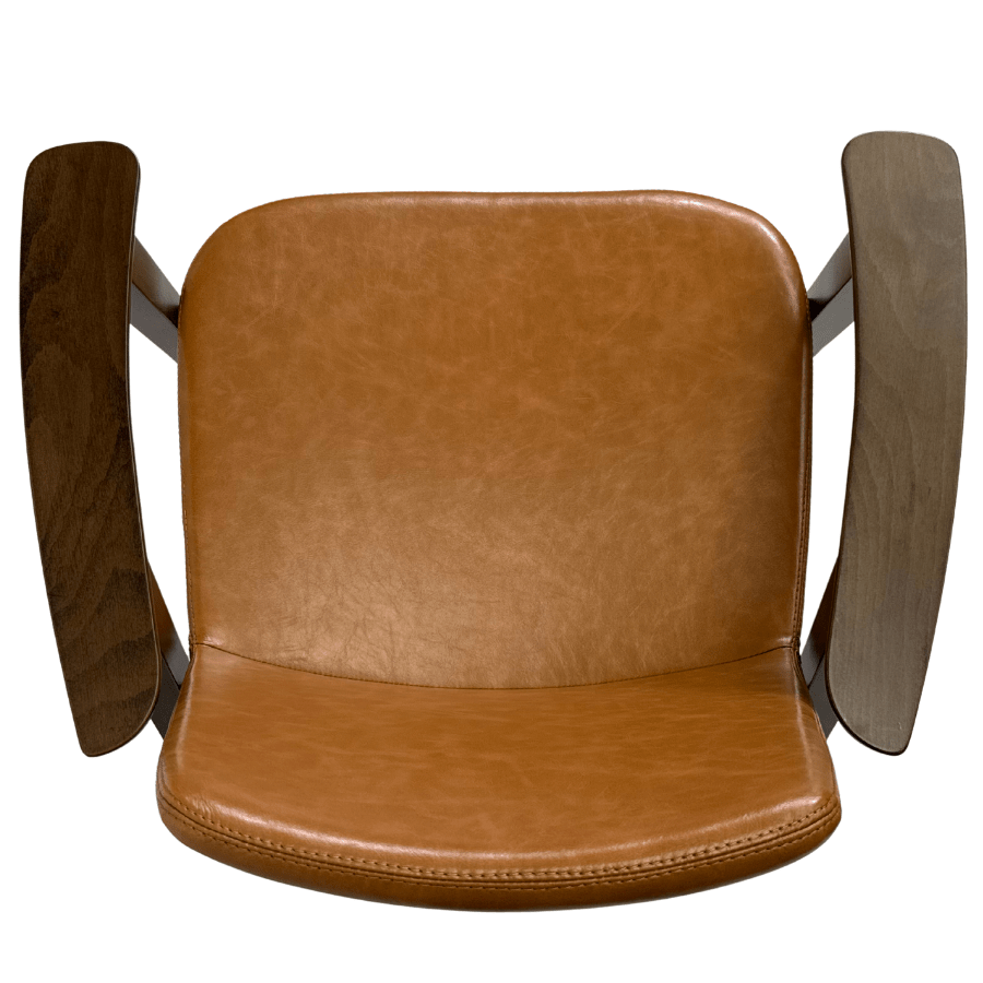 Eiffel Tan High Back Chair with Arms - Your Bar Stools Canada