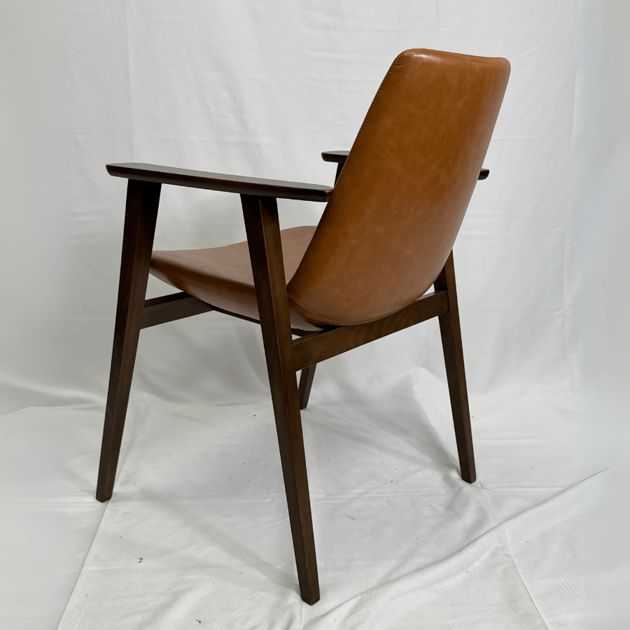 Eiffel Tan High Back Chair with Arms - Your Bar Stools Canada