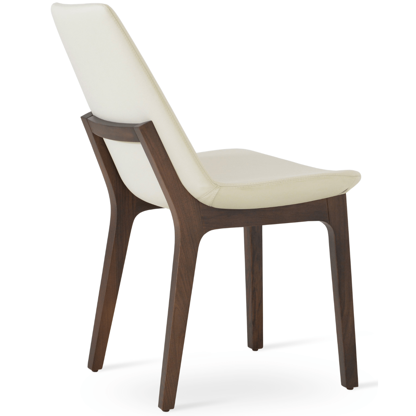 Eiffel Wood Leather Dining Chairs White - Your Bar Stools Canada