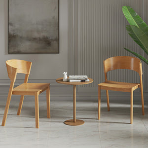 Elias Stackable Light Wood Dining Chairs | Set of 2 - Your Bar Stools Canada