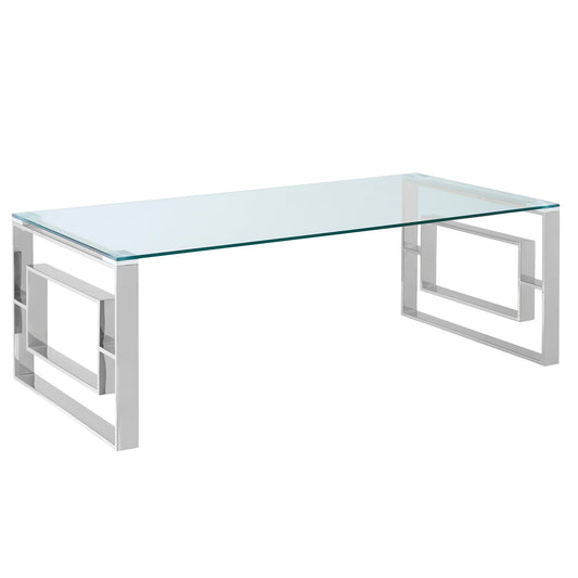 Eros Rectangular Glass Coffee Table - Your Bar Stools Canada