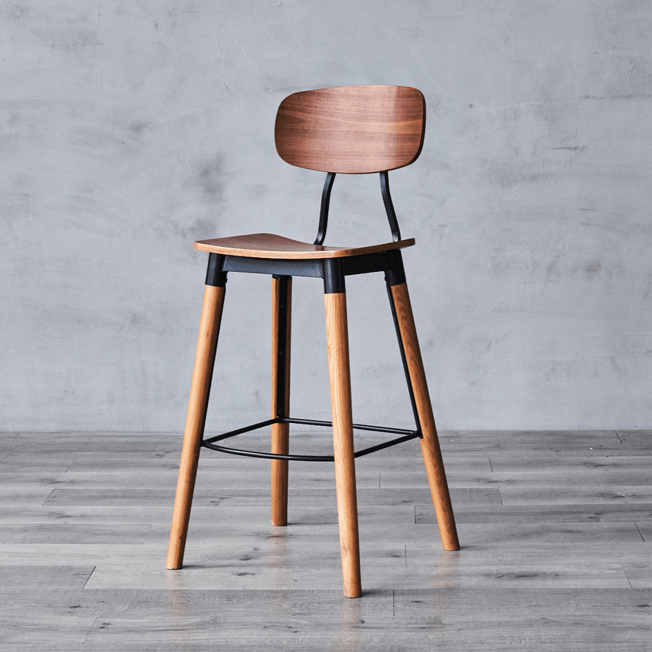 Wooden Bar Stools Esedra Black Industrial - Your Bar Stools – Your Bar ...