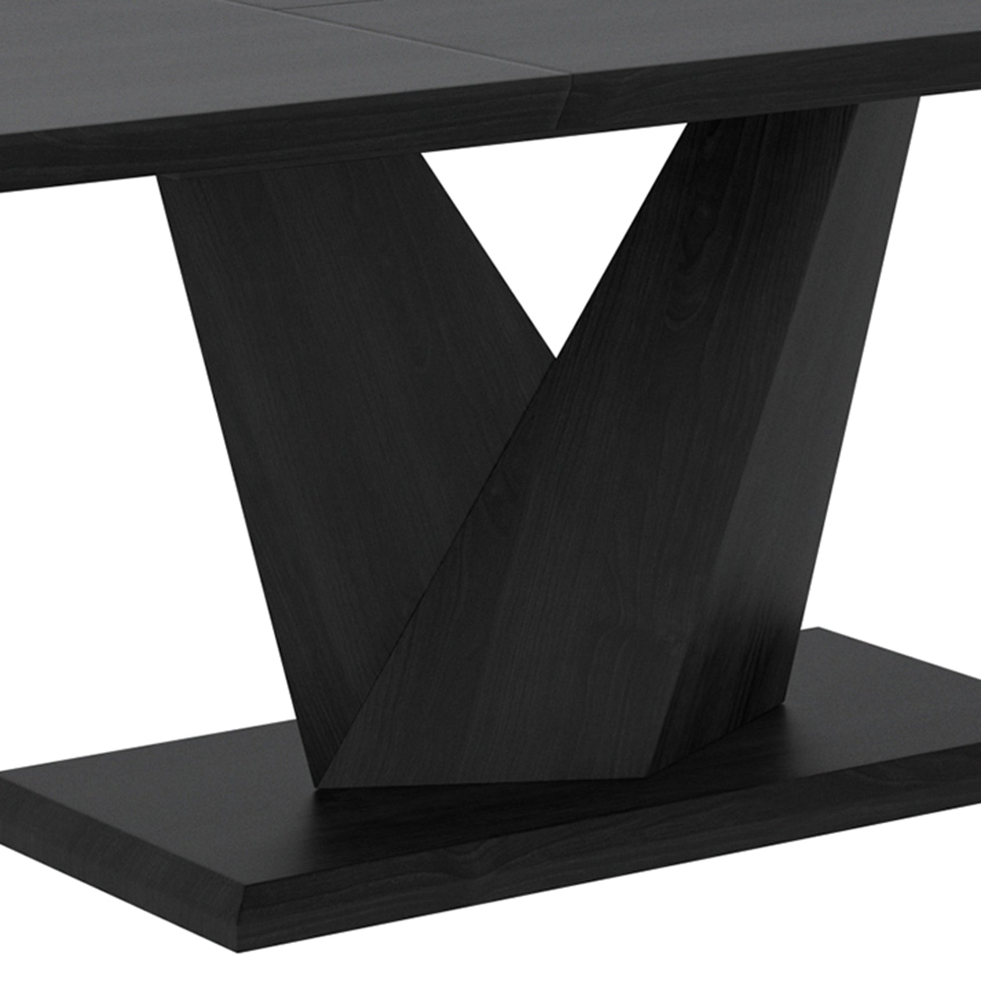 Extendable Rectangular Dining Table Eclipse Black - Your Bar Stools Canada