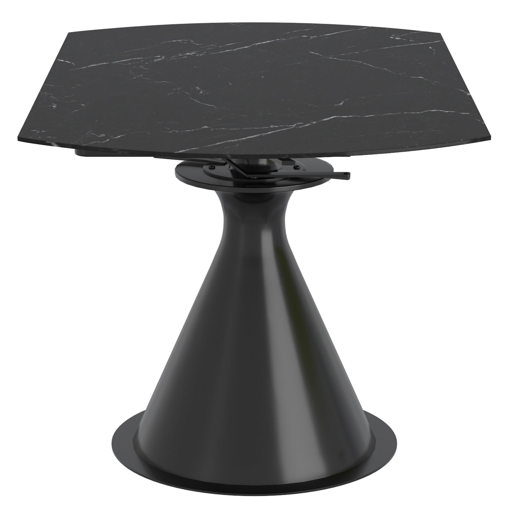 Extendable Round Pedestal Dining Table Calisto Black - Your Bar Stools Canada