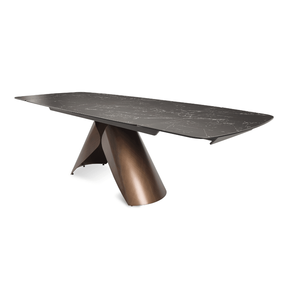 Extendable Table | Perge Black Italian Ceramic Top - Your Bar Stools Canada