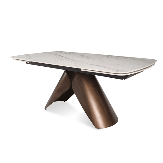 Extendable Table | Perge White Italian Ceramic Top - Your Bar Stools Canada