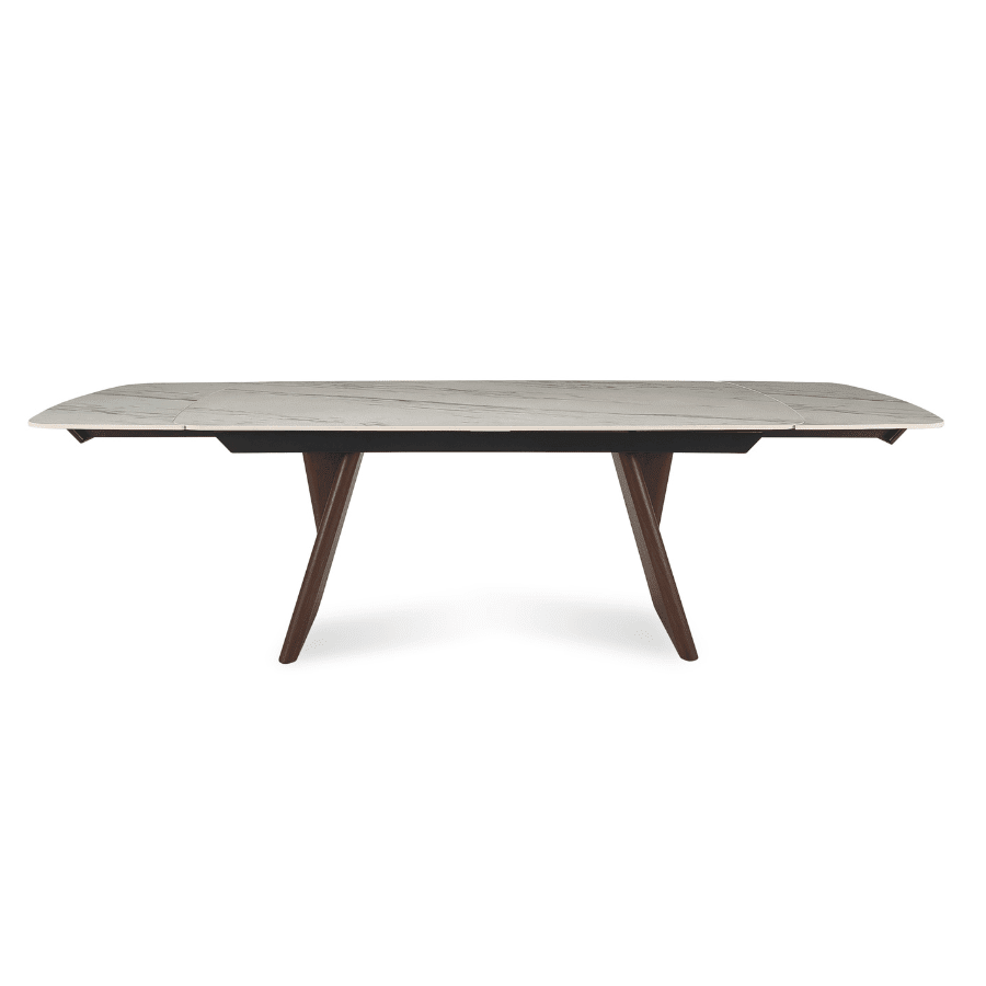 Extendable Table | Sardis White Italian Ceramic Top - Your Bar Stools Canada