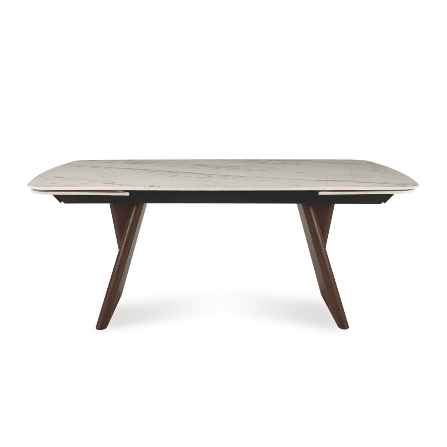 Extendable Table | Sardis White Italian Ceramic Top - Your Bar Stools Canada