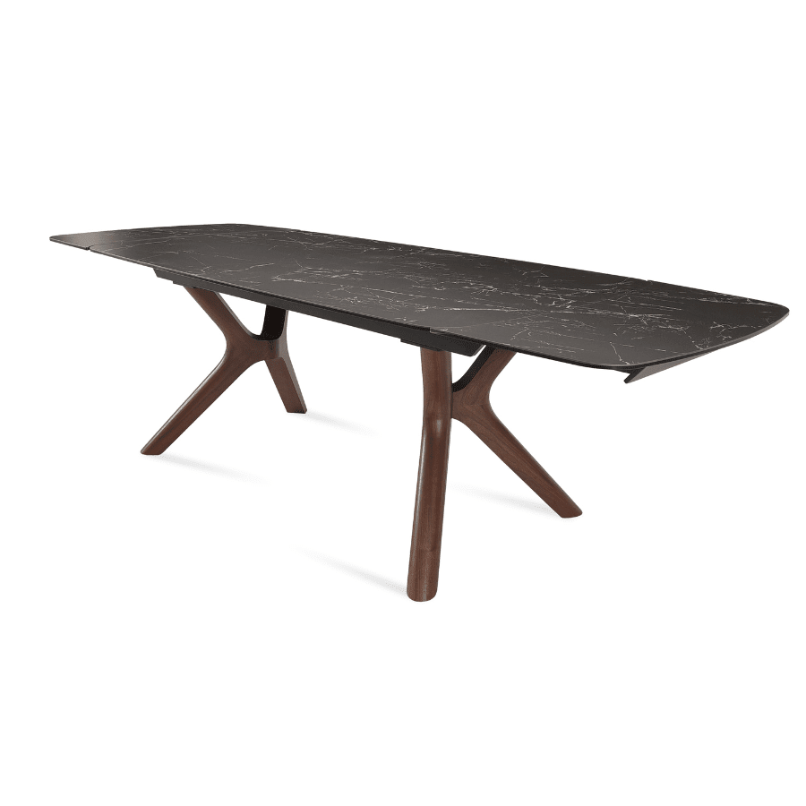 Extendable Table | Tarsos Black Italian Ceramic Top - Your Bar Stools Canada