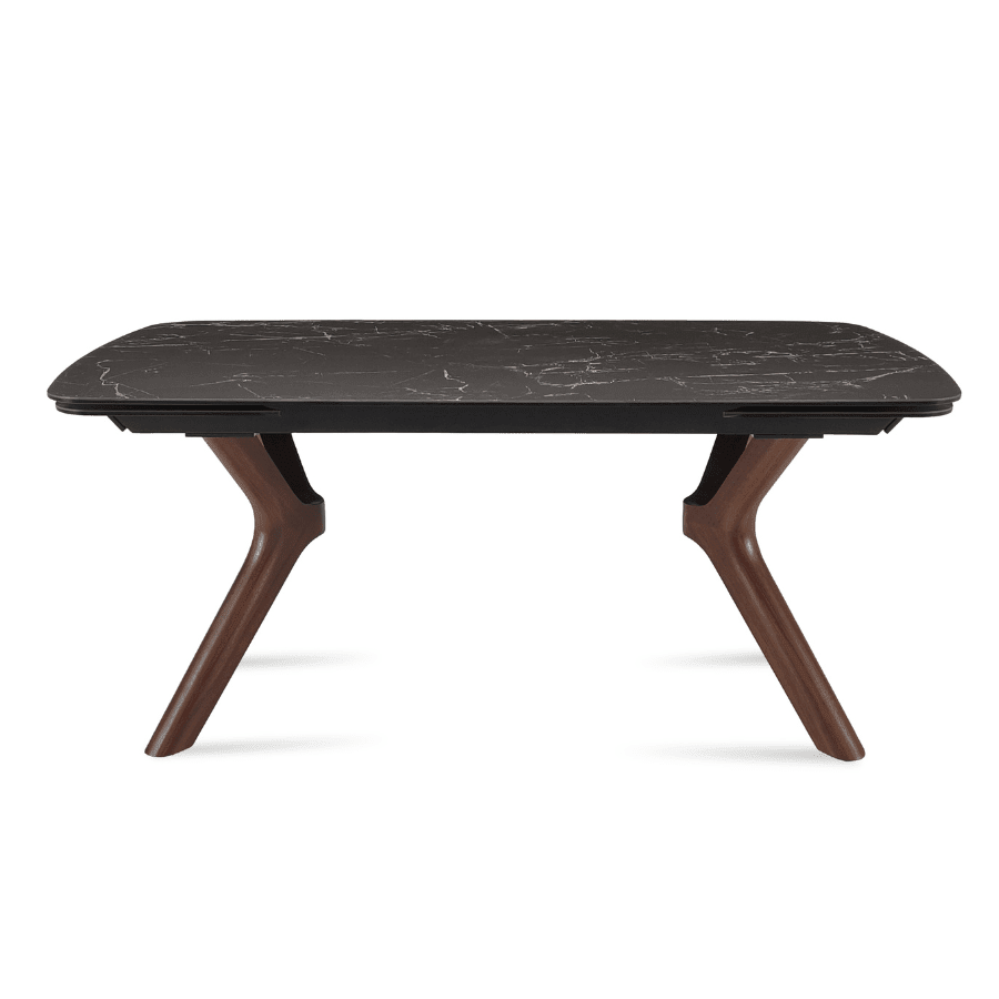 Extendable Table | Tarsos Black Italian Ceramic Top - Your Bar Stools Canada