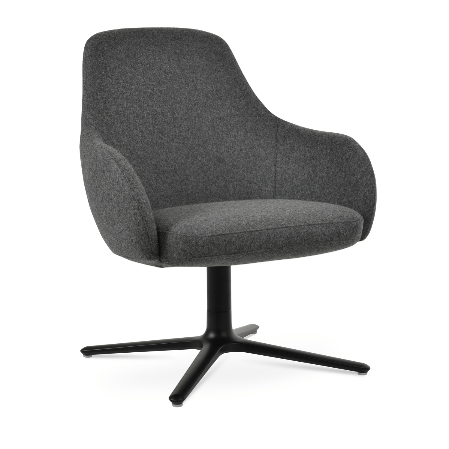 Gazel Grey Swivel Accent Chair - Your Bar Stools Canada