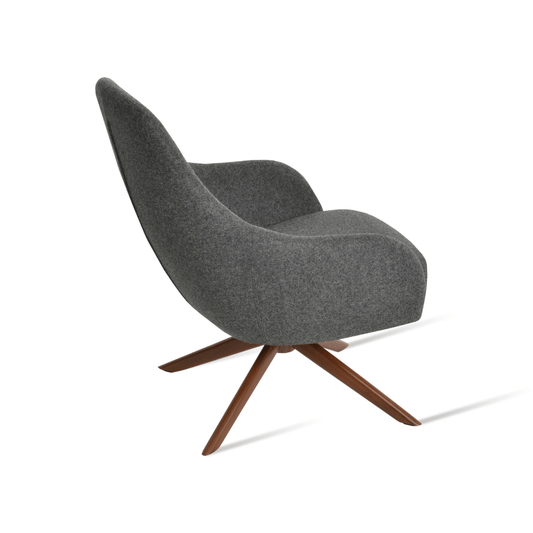 Gazel Grey Swivel Accent Chair - Your Bar Stools Canada