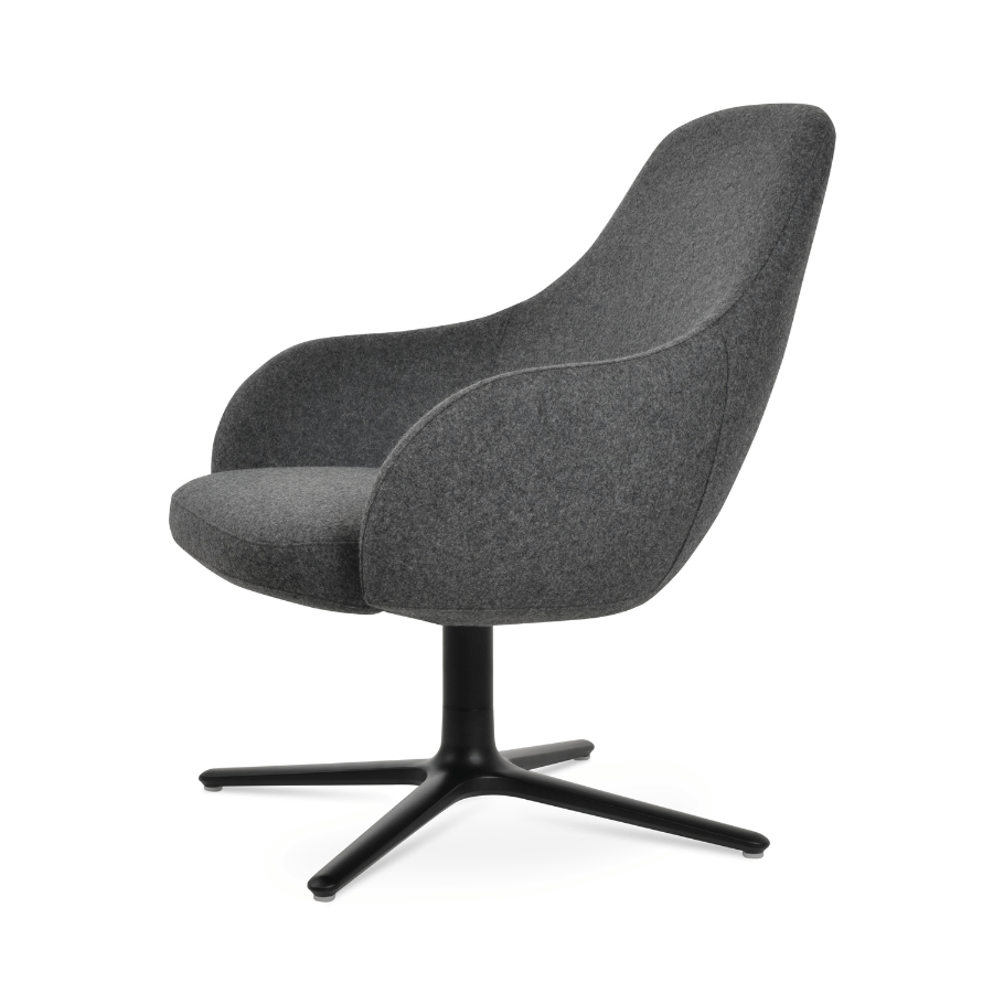 Gazel Grey Swivel Accent Chair - Your Bar Stools Canada
