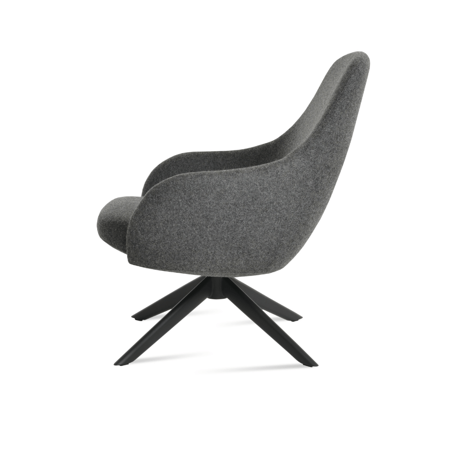 Gazel Grey Swivel Accent Chair - Your Bar Stools Canada