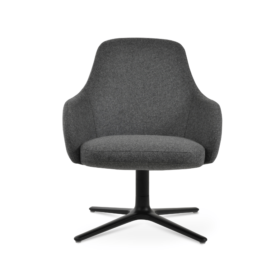 Gazel Grey Swivel Accent Chair - Your Bar Stools Canada