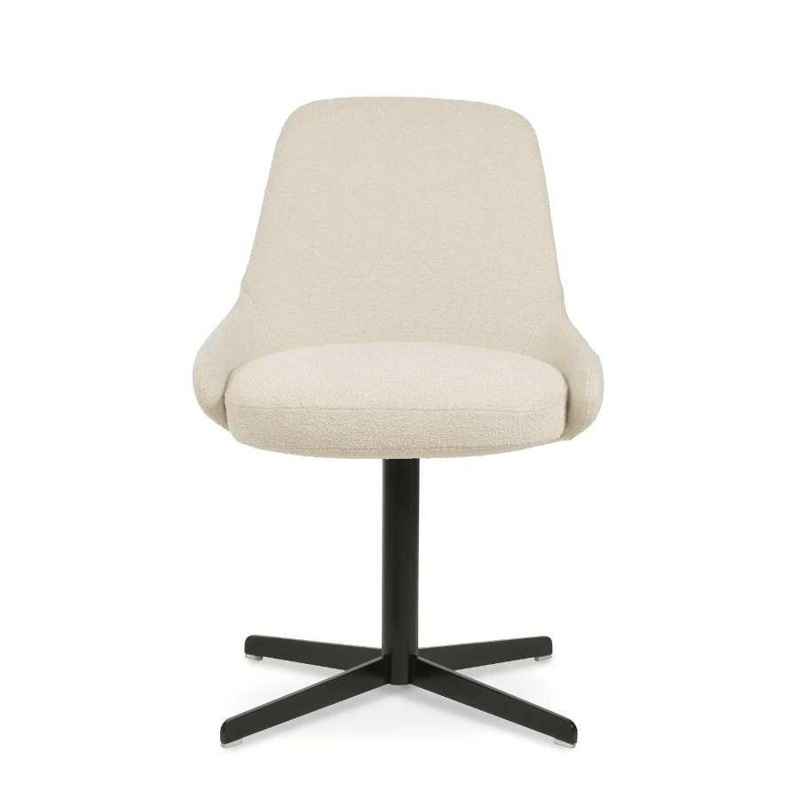 Gazel Swivel Dining Chair | Cream Boucle - Your Bar Stools Canada