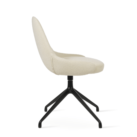 Gazel Swivel Dining Chair | Cream Boucle - Your Bar Stools Canada