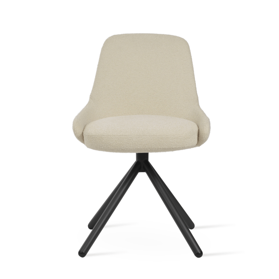 Gazel Swivel Dining Chair | Cream Boucle - Your Bar Stools Canada