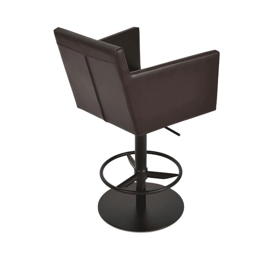 Genuine Leather Bar Stools Harput Brown - Your Bar Stools Canada