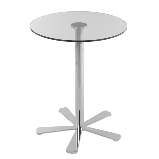 Glass Top Daisy Round Bar Table - Your Bar Stools Canada