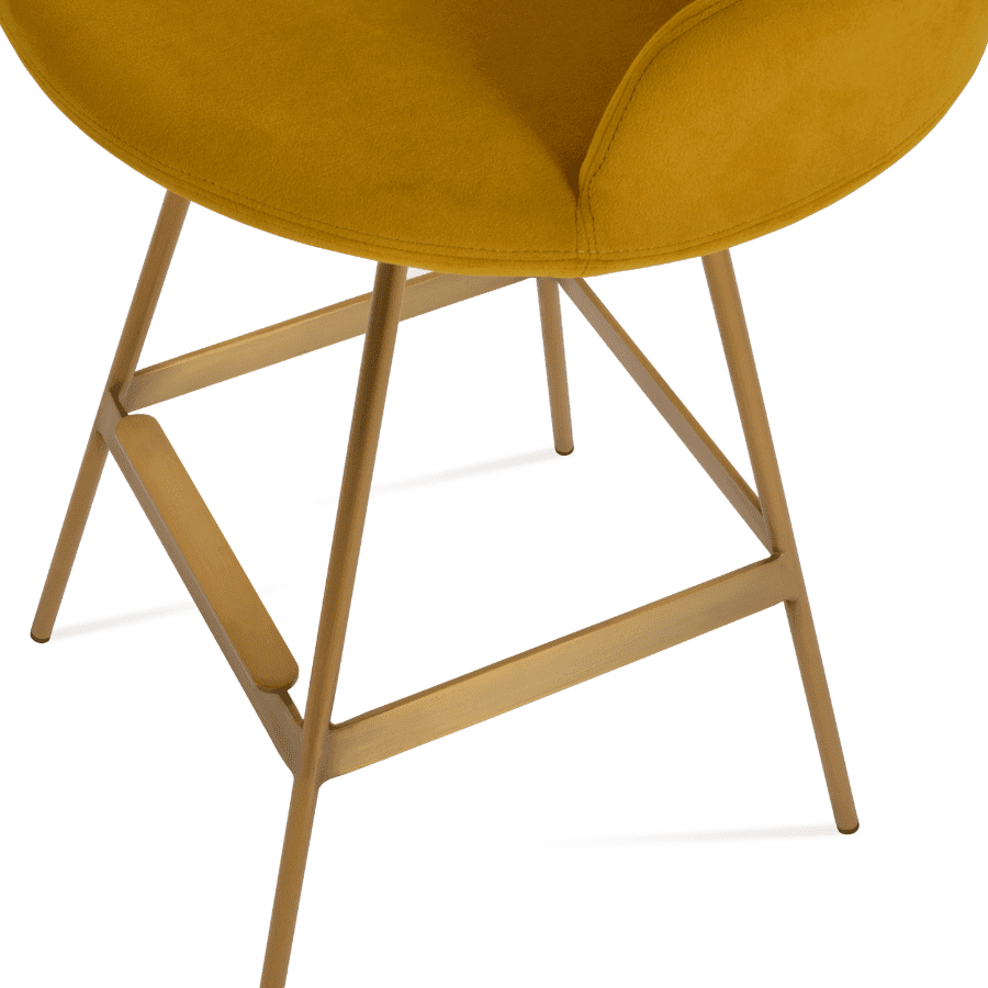 Gold Velvet Bar Stools Dervish Balat - Your Bar Stools Canada